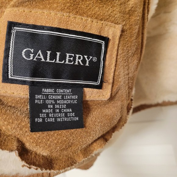 Bubble Bomber Jacket Genuine Suede Tan Size XS - Picture 10 of 16